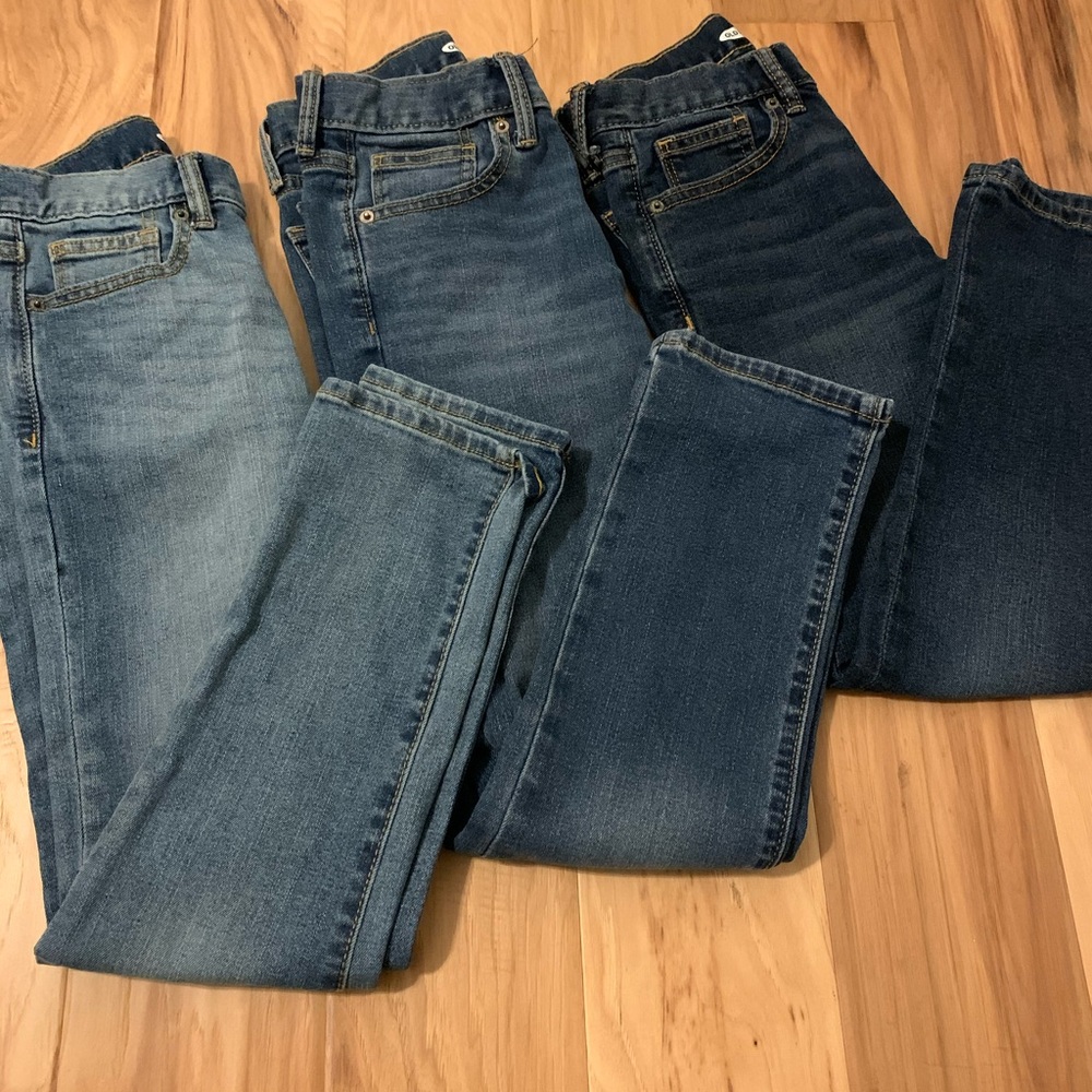Three pair Old Navy jean. Sz 8.